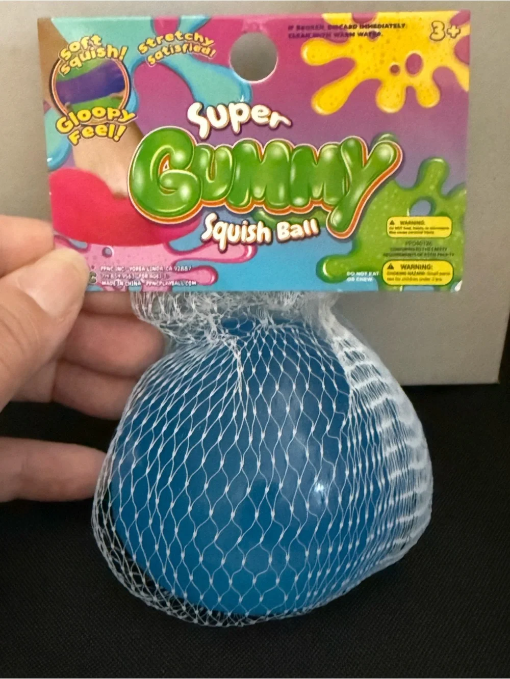 Super Gummy Blue Squish Ball - Kids Learning Toy